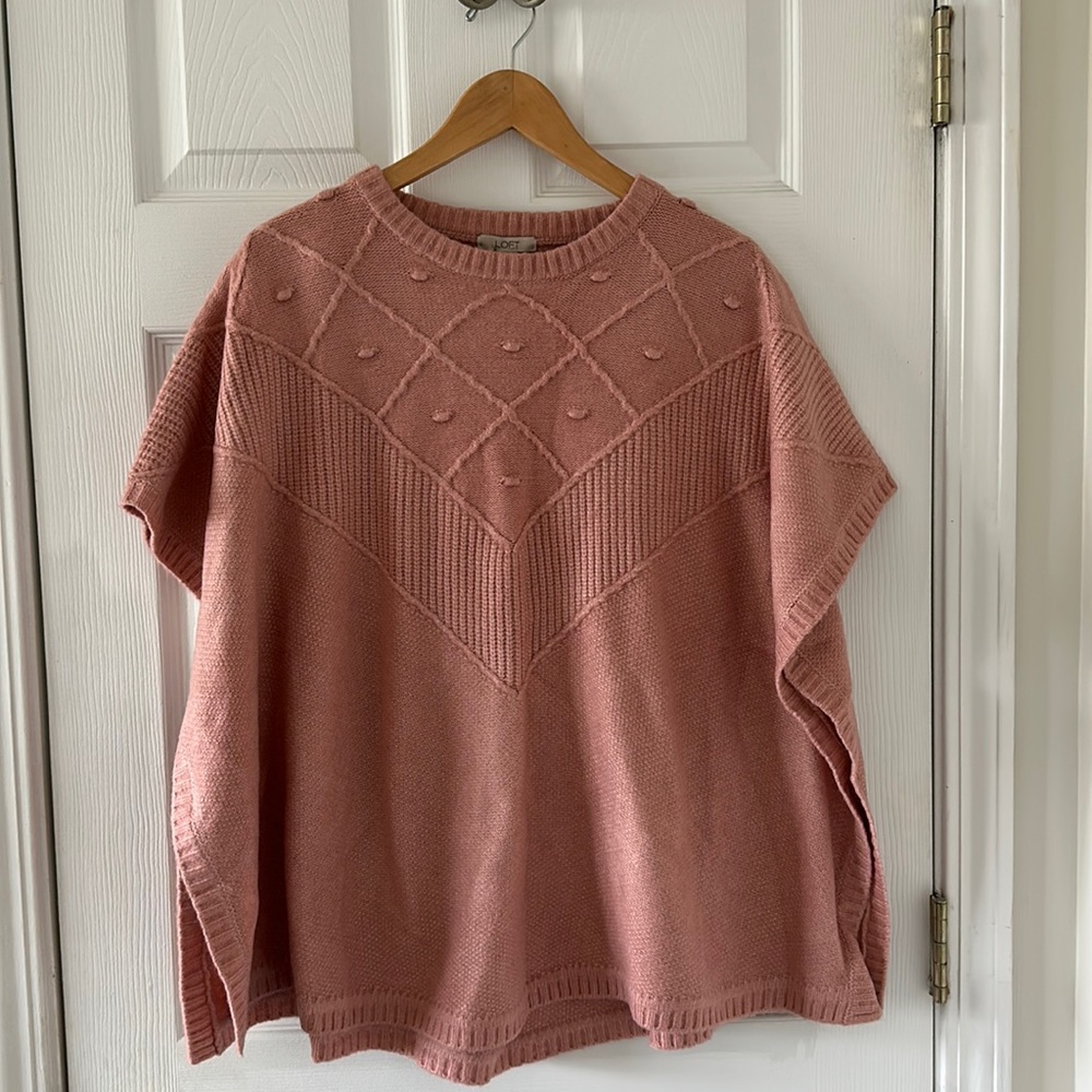 LOFT Crewneck Shawl Sweater